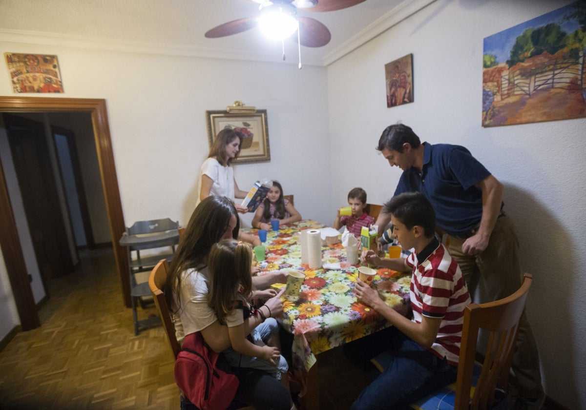 Una familia numerosa, en Madrid