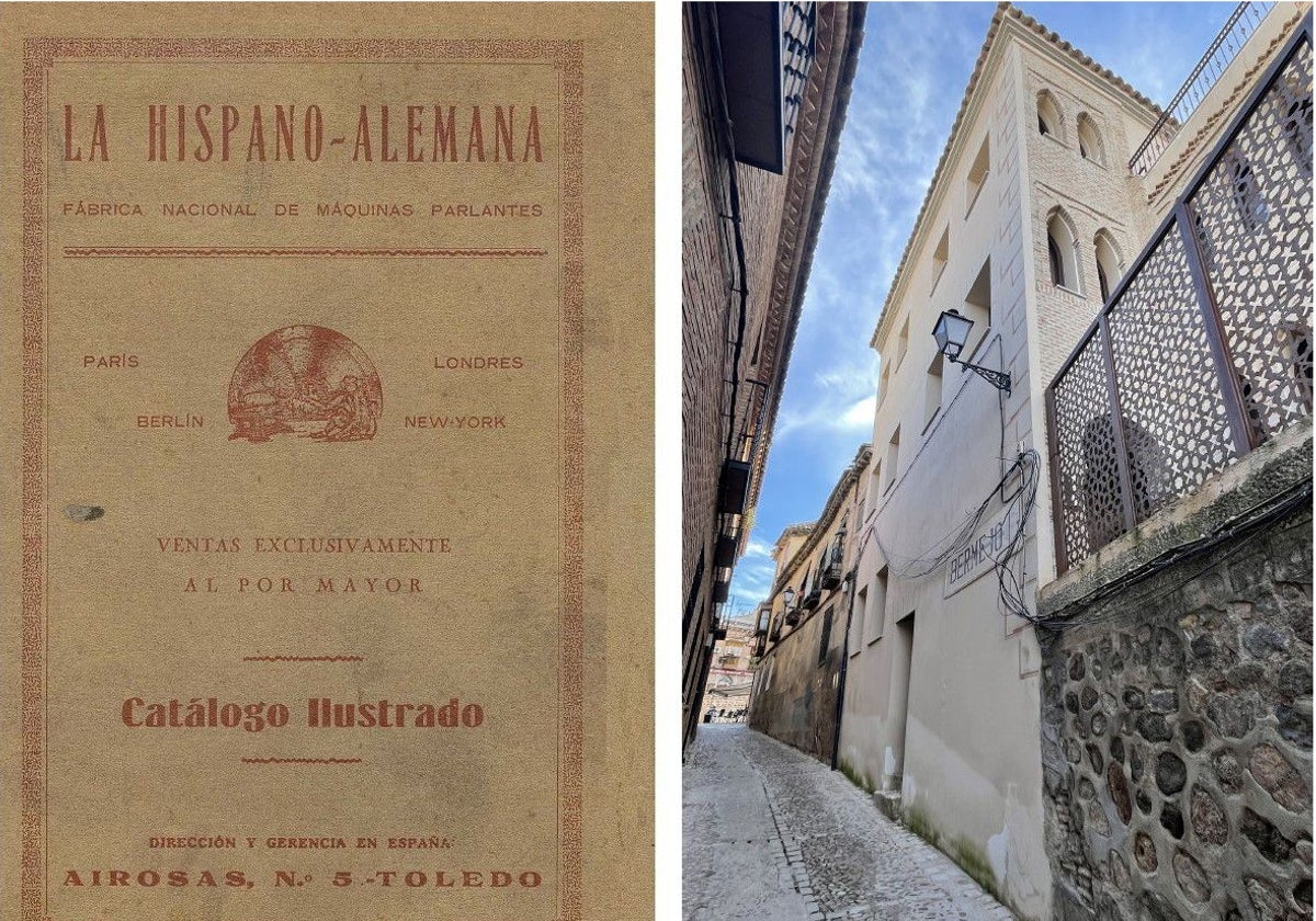 Portada del catálogo de 'La Hispano-Alemana', cuya dirección y oficinas estaban en la calle de Airosas 5, el domicilio de Martin Velasco. Años después, la finca se transformaría en un taller de espadería de la firma Bermejo (Rafael del Cerro)