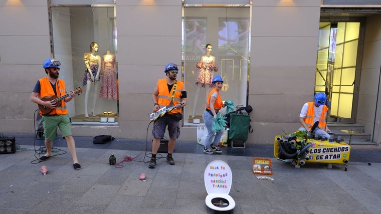 Músicos en la calle Preciados, en una imagen de archivo