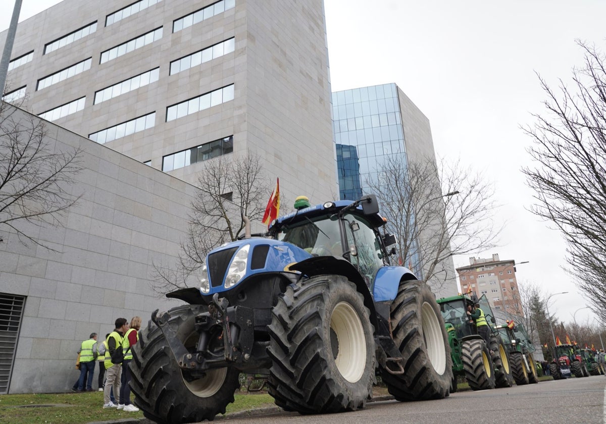 Tractorada por las calles de Valladolid, el pasado marzo