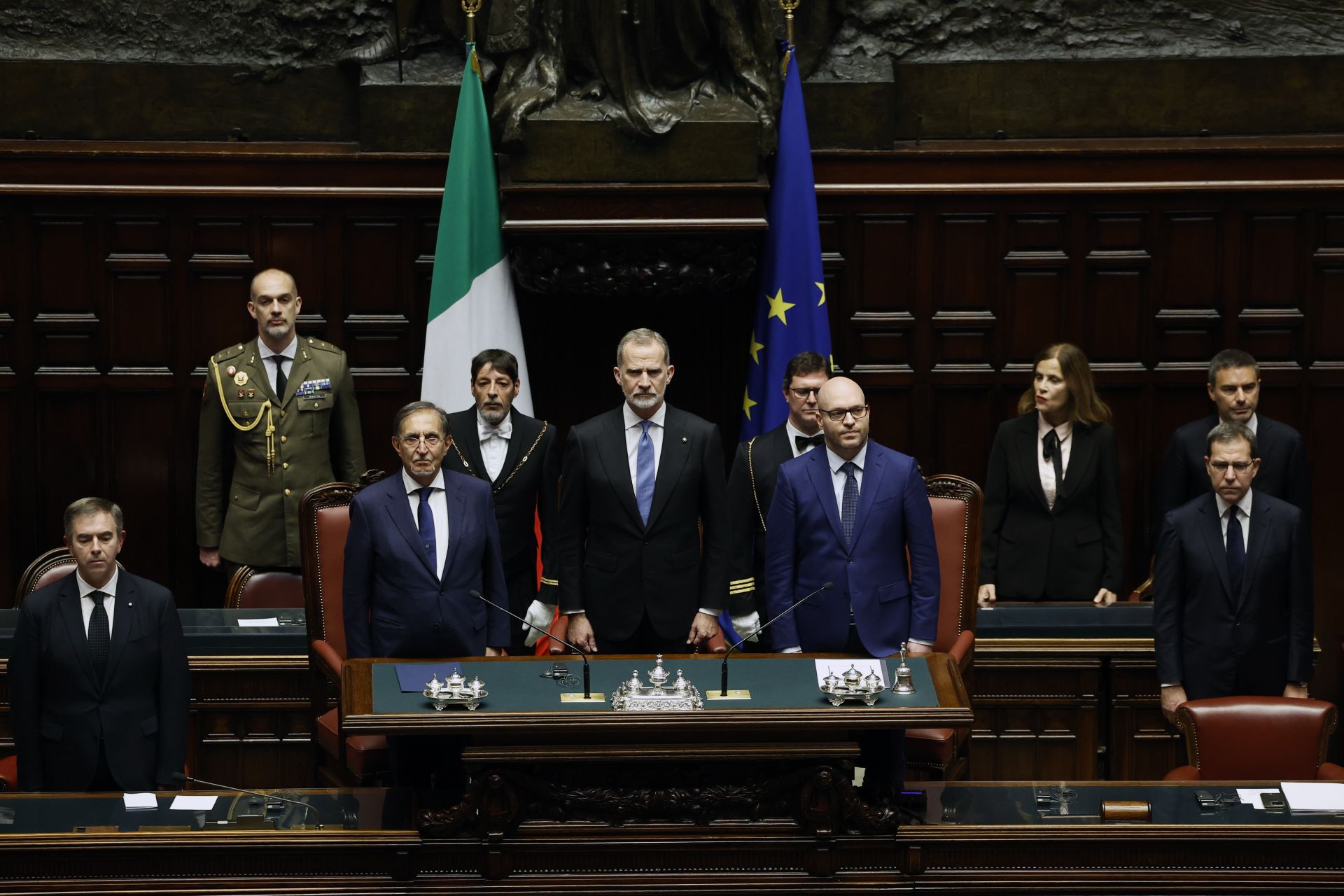 El rey Felipe VI visita la Cámara de Diputados de Italia