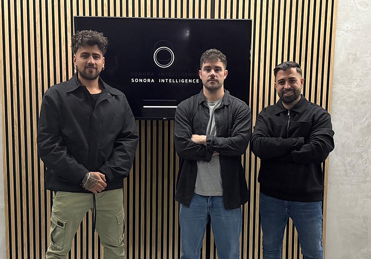 Alejandro Guerrero, Pablo Chiquero y Francisco Carnicer, fundadores de Sonora Intelligence
