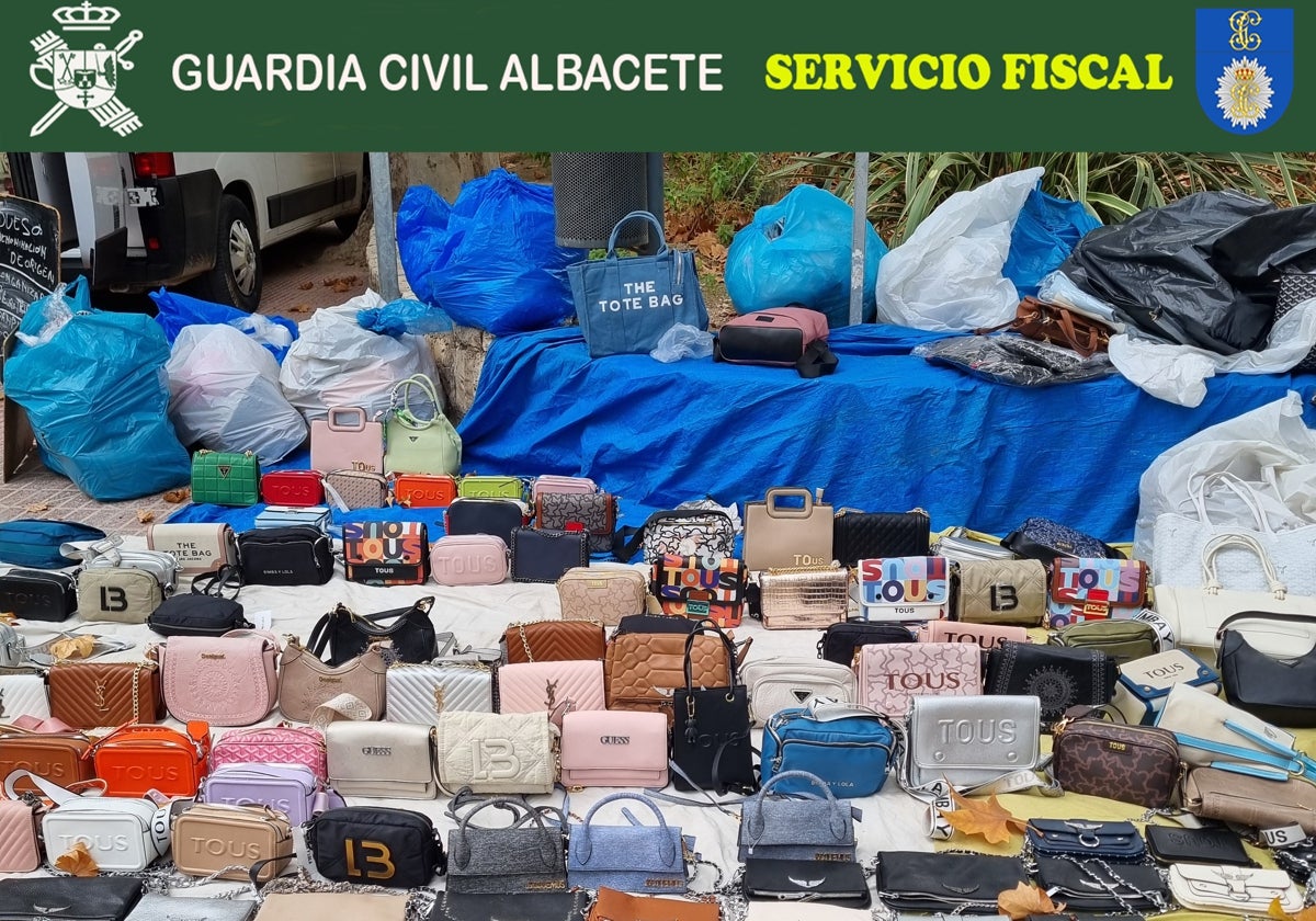 Cuatro investigados por la venta de complementos y prendas de ropa falsificadas en Alcalá del Júcar