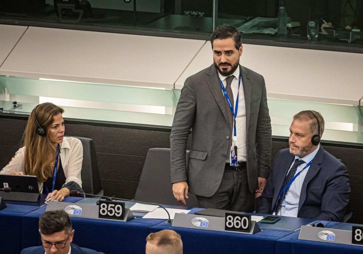 Luis Pérez, alias Alvise, en el Parlamento Europeo