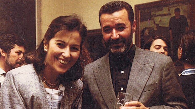 El poeta con Carmen Romero en Nueva York