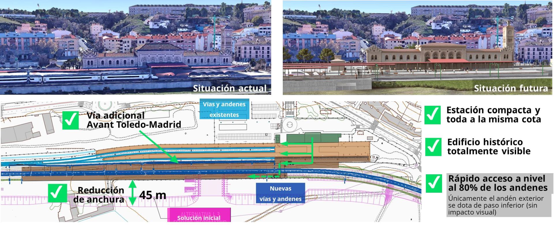 Esta es la propuesta del paso del AVE por Toledo, en imágenes