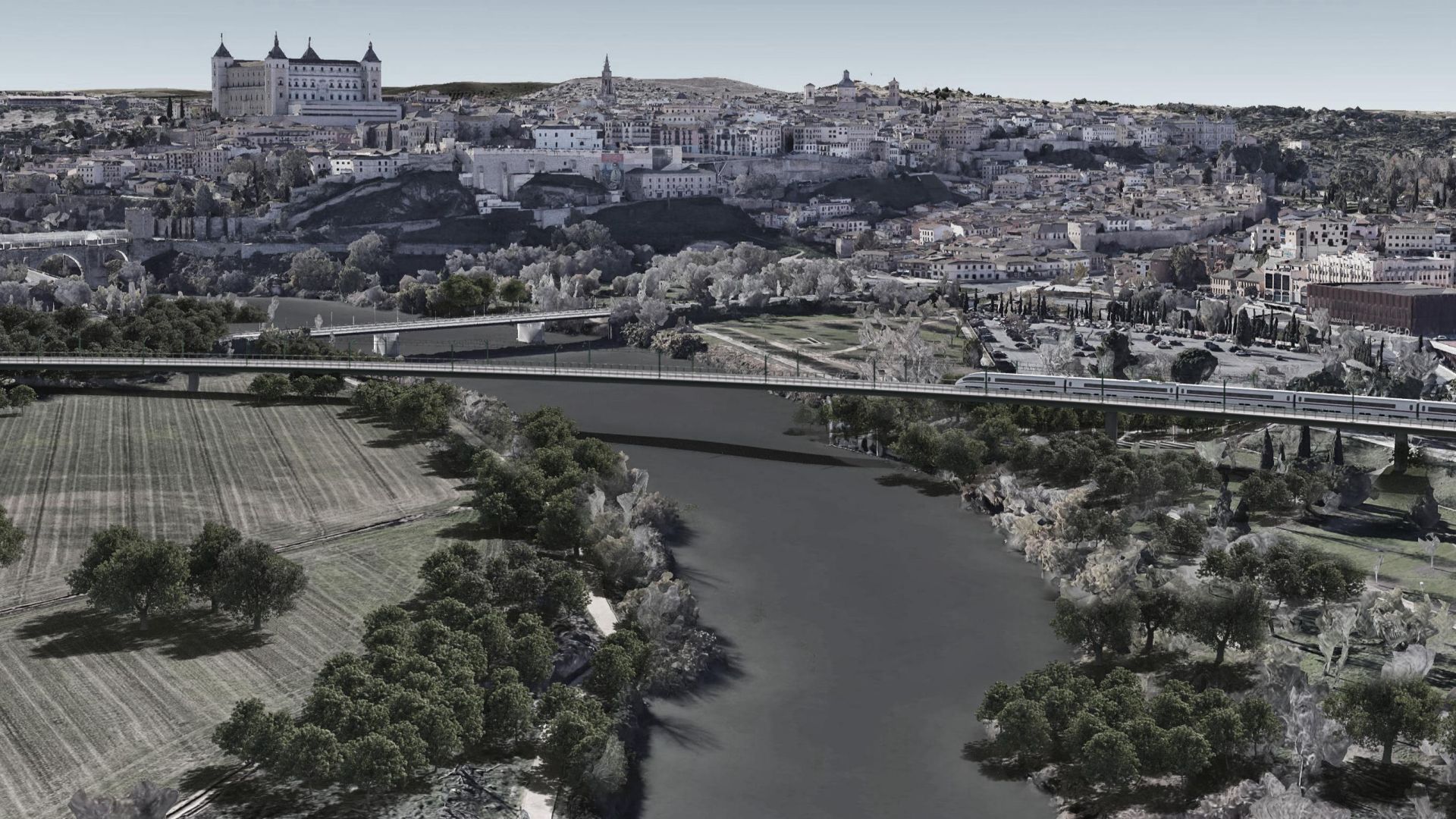 Esta es la propuesta del paso del AVE por Toledo, en imágenes