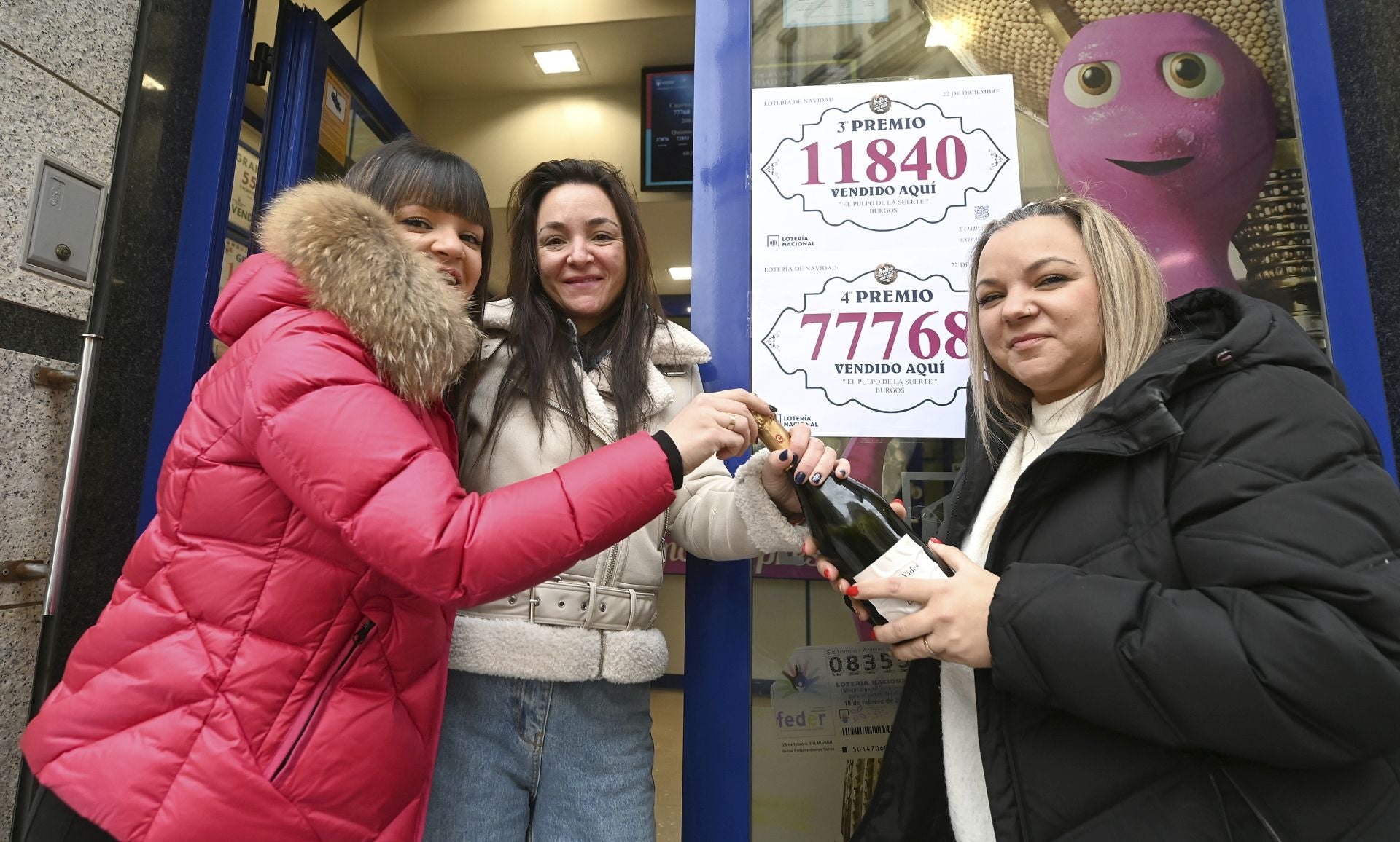 Administración El Pulpo de la Suerte de Burgos, que ha vendido el tercer y cuarto premio de la Loteria de Navidad