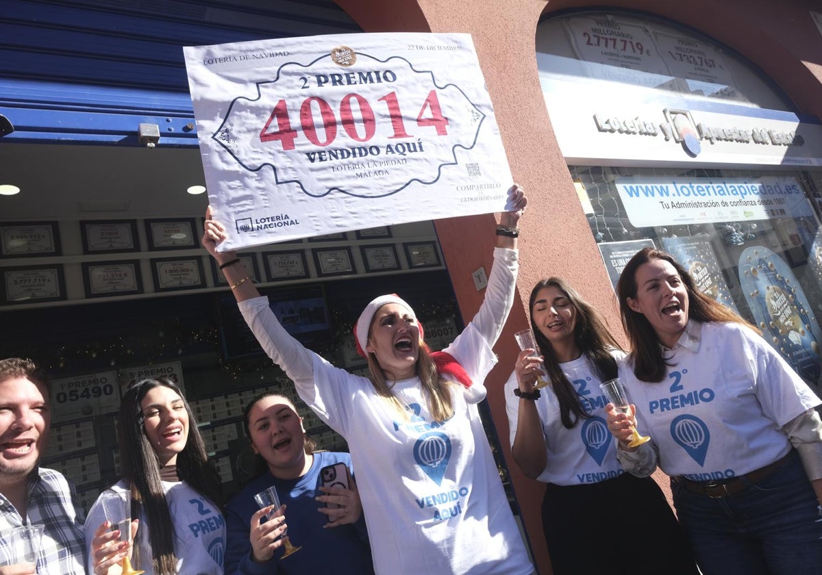 En Málaga se vendieron 10 décimos del segundo premio