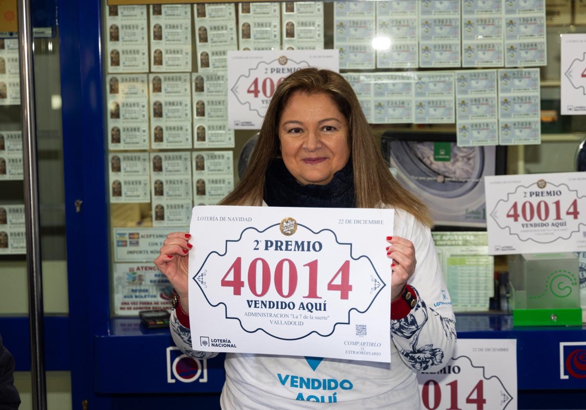 La administración 'La Siete de Valladolid' distribuyó unos 200 décimos del segundo premio de la Lotería de Navidad a Palencia