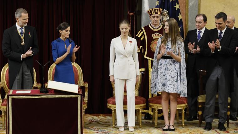 La jura de la princesa leonor (2023). El Rey destacó con esta foto la importancia que tuvo para la Corona la jura de la Constitución de la Princesa el año pasado.