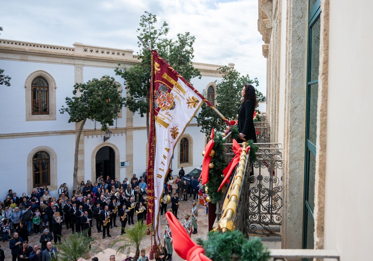 La alcaldesa de Almería, María del Mar Vázquez durante el acto