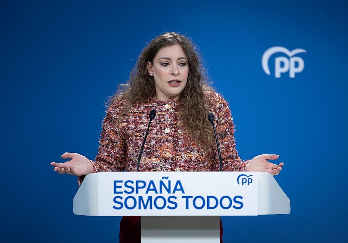 La vicesecretaria de Sanidad y Educación del PP, Ester Muñoz