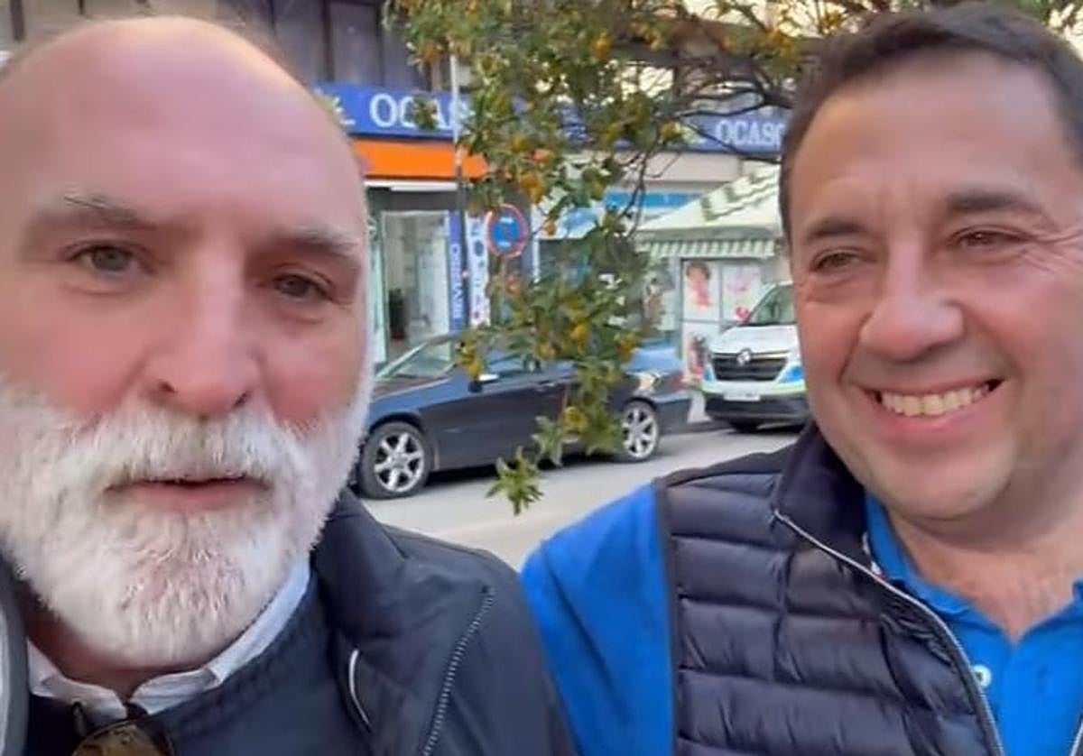 José Andrés y su amigo Javier Martín