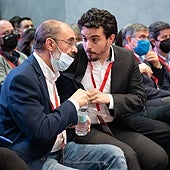 Darío Villagrasa ha renunciado a ser secretario de Organización del PSOE aragonés para postularse a suceder a Javier Lambán. Imagen de archivo de un comité regional del partido en 2022