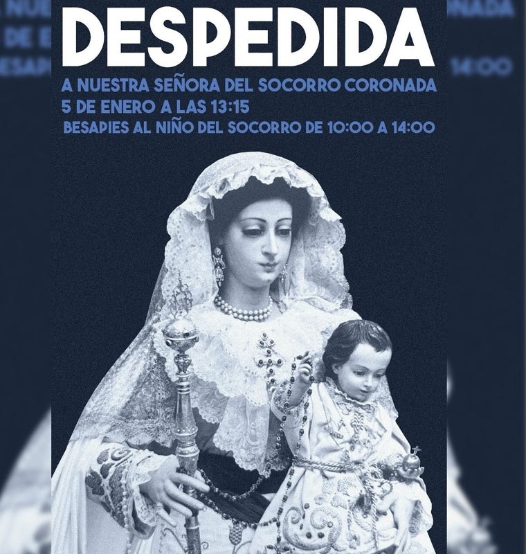 Cartel de los actos de despedida