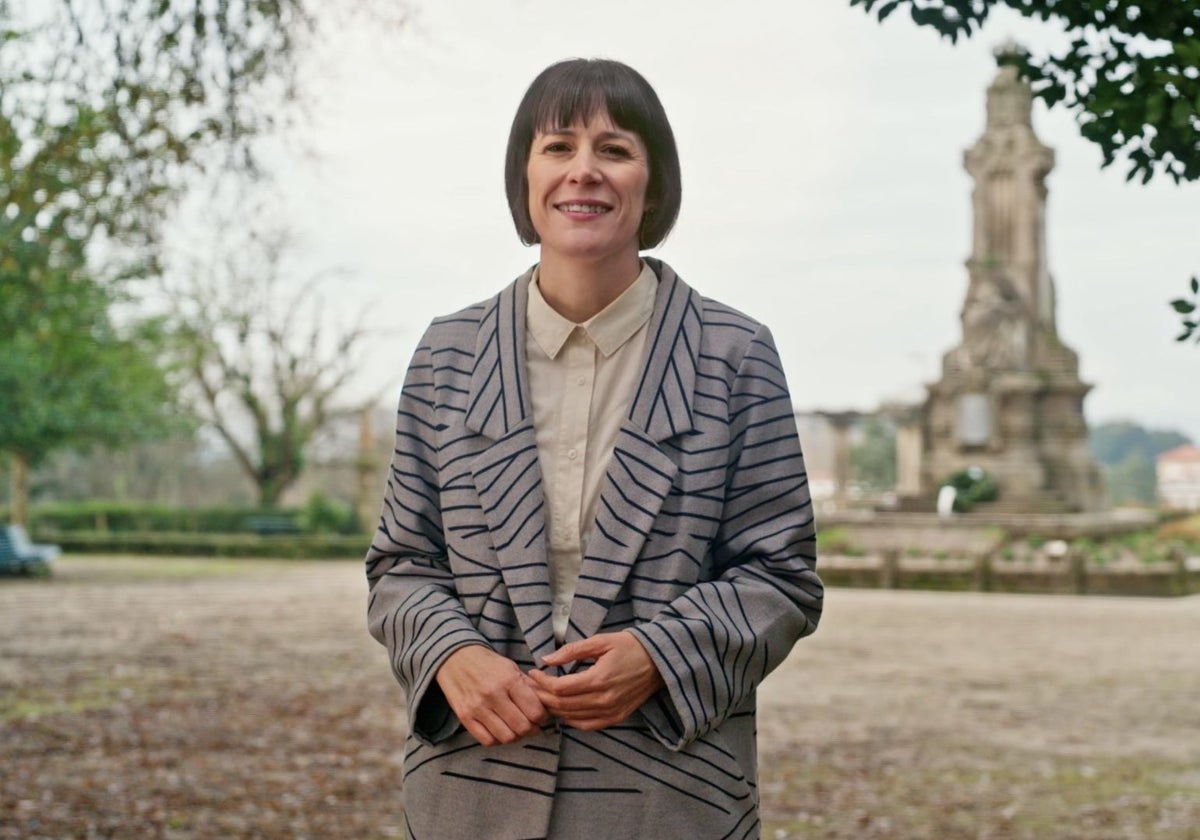 La portavoz nacional del BNG, Ana Pontón, en la Alameda de Santiago de Compostela