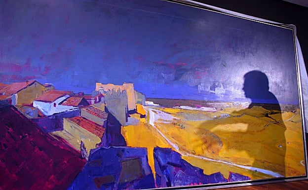 La sombra del pintor proyectada sobre 'Urueña', la obra que realizó para las Cortes de Castilla y León