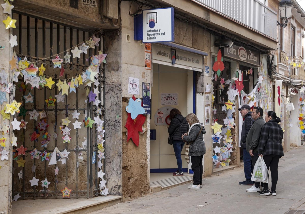 Imagen de una administración de lotería en Paiporta, Valencia