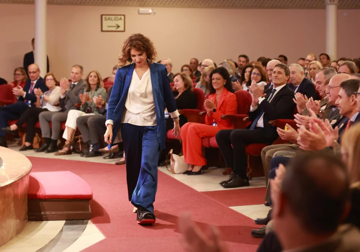 La ministra María Jesús Montero en un acto celebrado en Sevilla