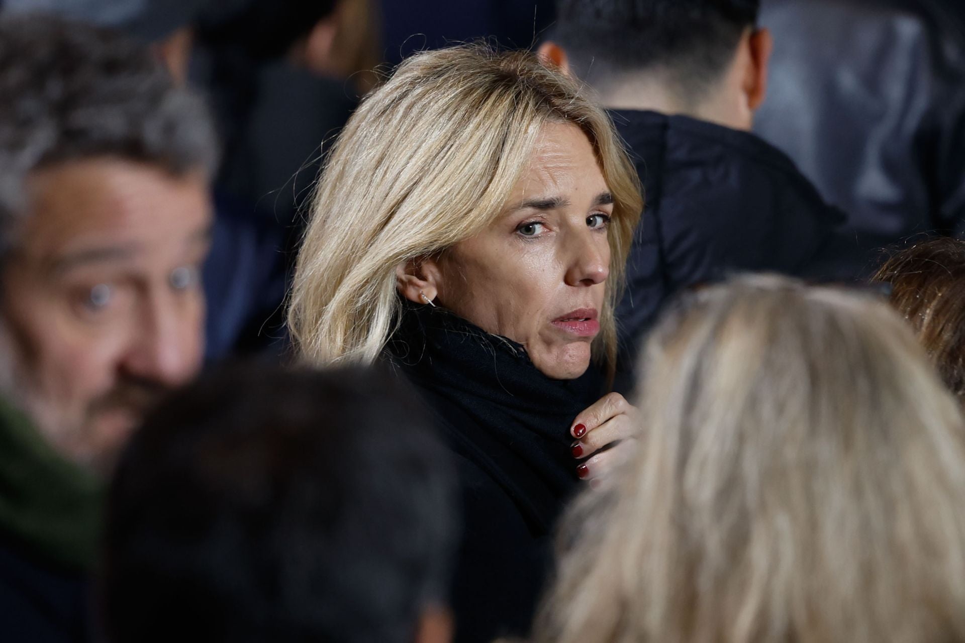 La diputada del PP Cayetana Álvarez de Toledo acude a la manifestación en contra de Nicolás Maduro en Madrid.