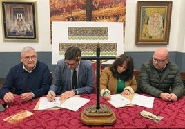 La bambalina frontal del palio del Mayor Dolor de Córdoba estará bordada para el Miércoles Santo de 2026