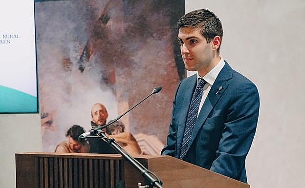 Morón, durante el acto de entrega del premio CACM