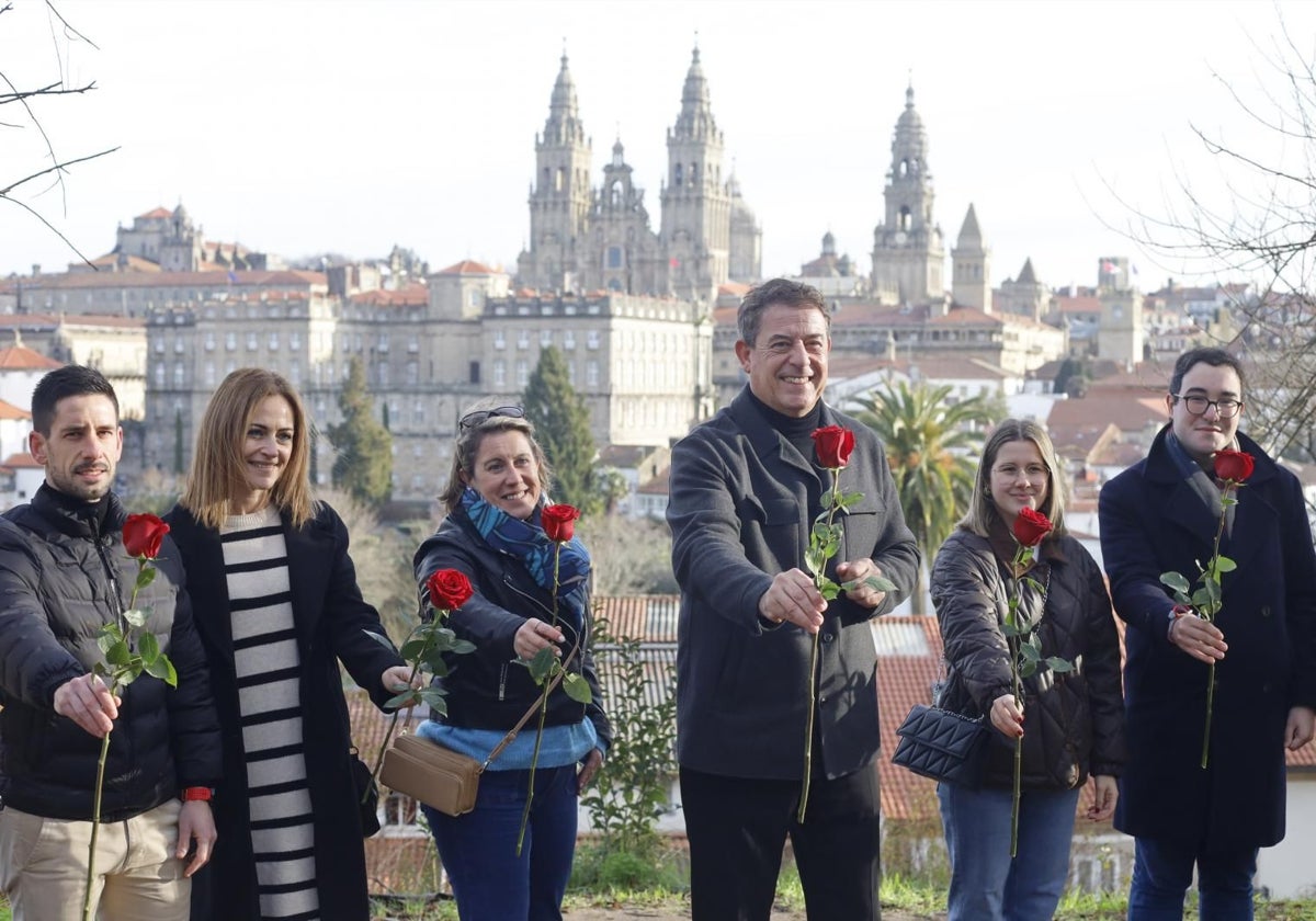 Besteiro ha presentado este lunes en Santiago su candidatura a las primarias del PSdeG