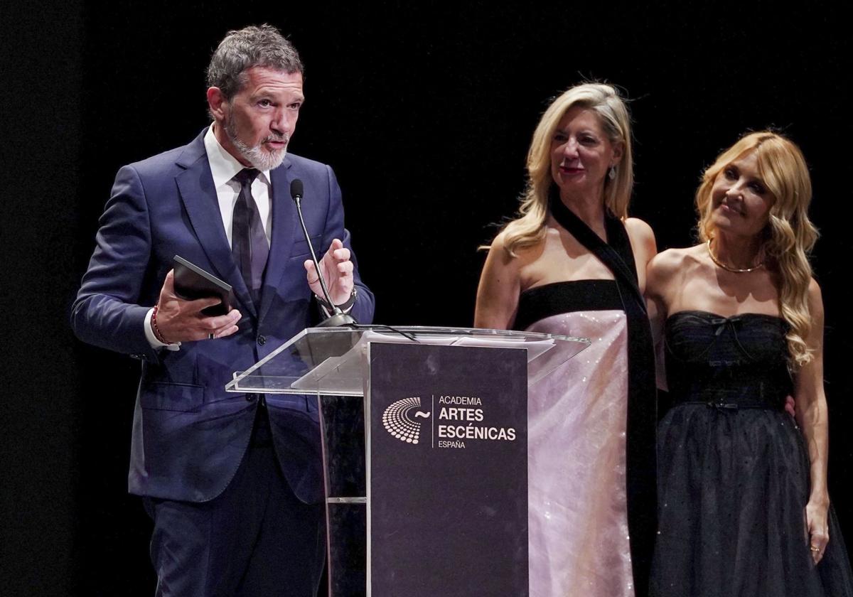 Antonio Banderas, este lunes en la gala anual de la Academia de las Artes Escénicas