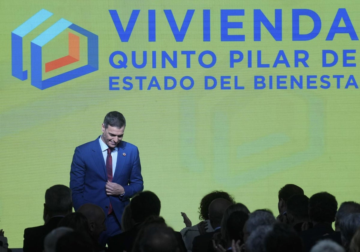 El presidente del Gobierno PEdro Sánchez clausura el foro 'Vivienda: quinto pilar del Estado del bienestar'