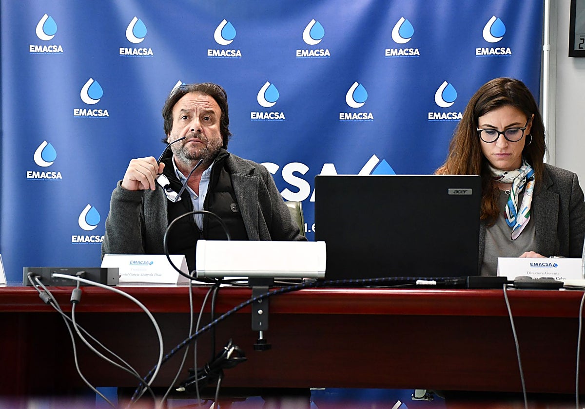 El presidente de Emacsa Daniel García-Ibarrola durante la presentación del proyecto