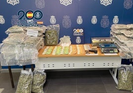 Ocho detenidos con 40 kilos de marihuana de una banda que hacía envíos por paquetería a gran escala a toda Europa