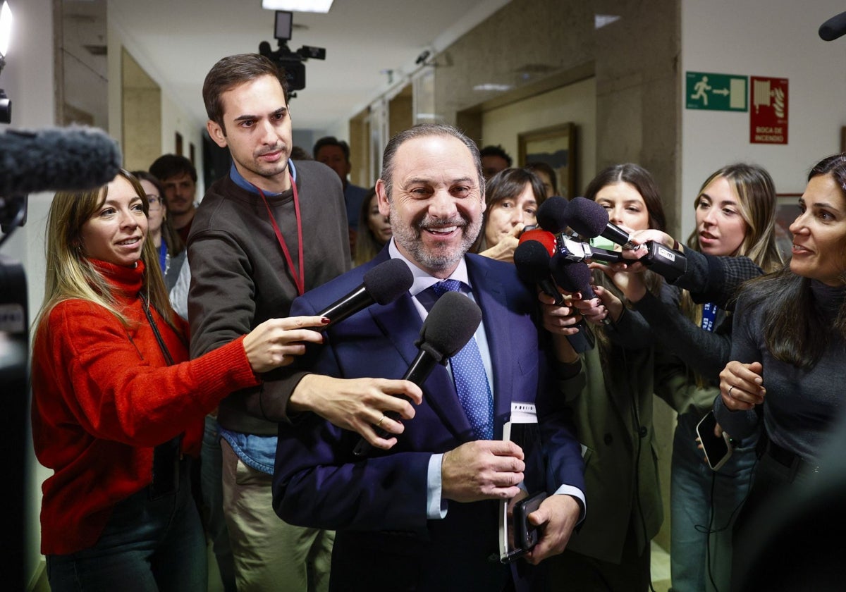 El exministro José Luis Ábalos, en el Congreso