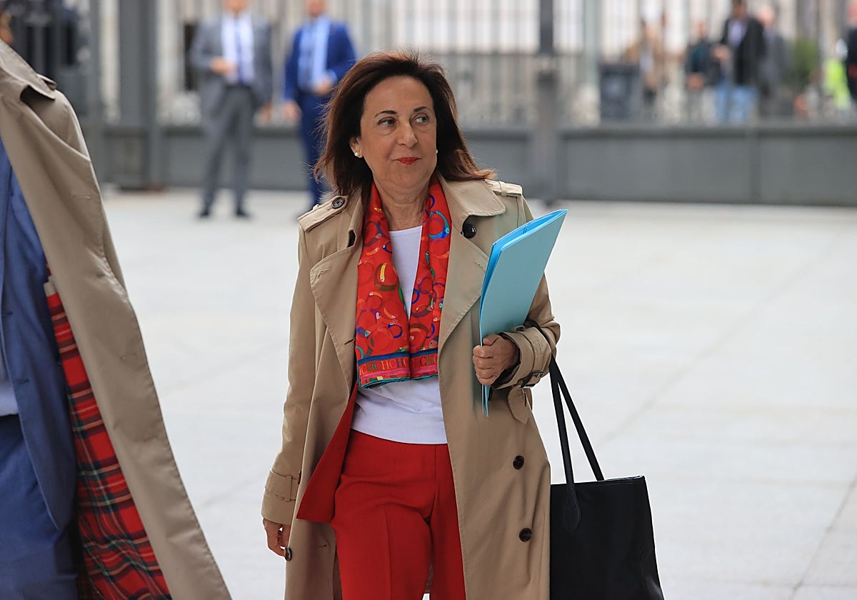 La ministra de Defensa, Margarita Robles, en el Congreso de los Diputados
