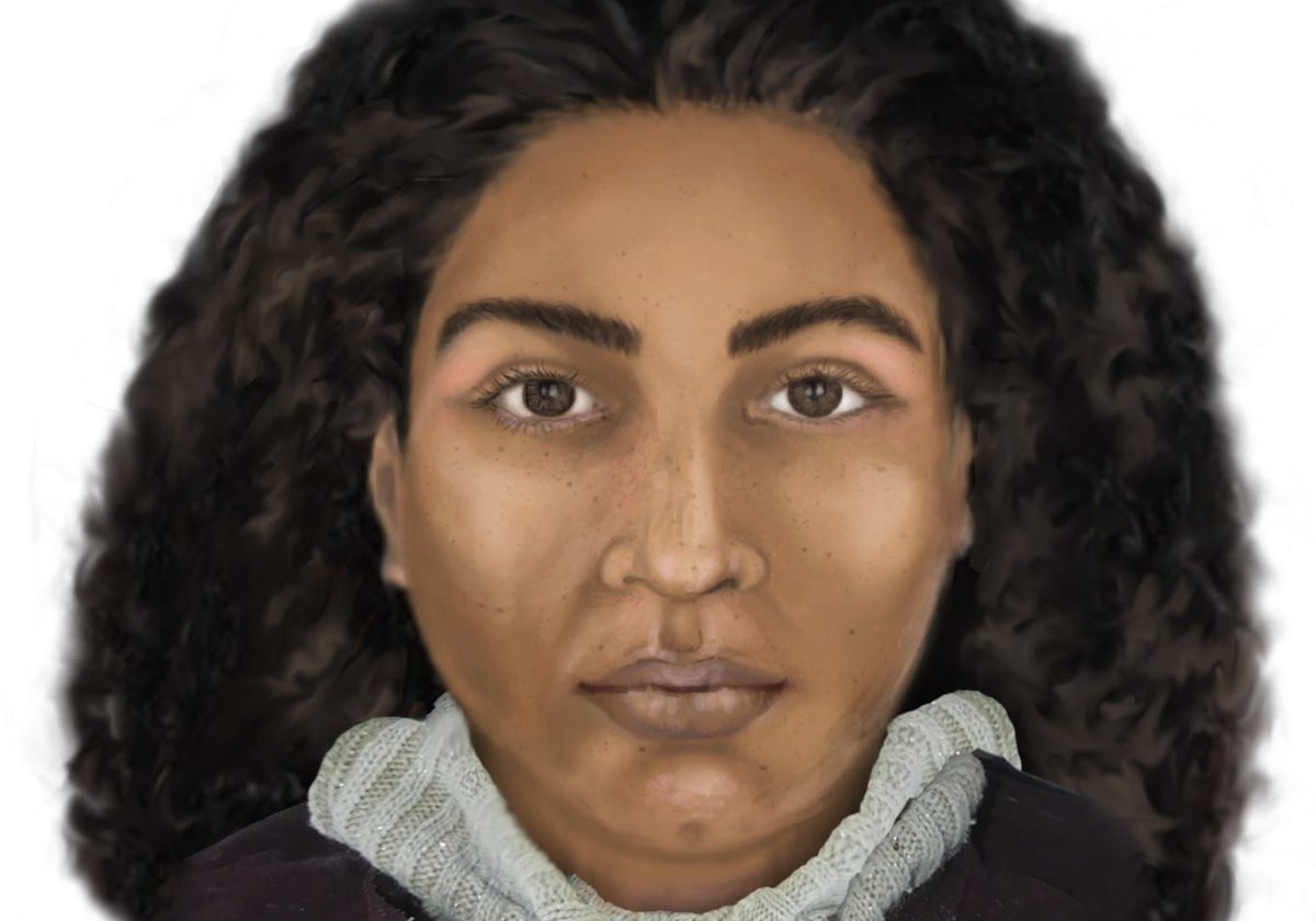 Reconstrucción facial del rostro de la mujer