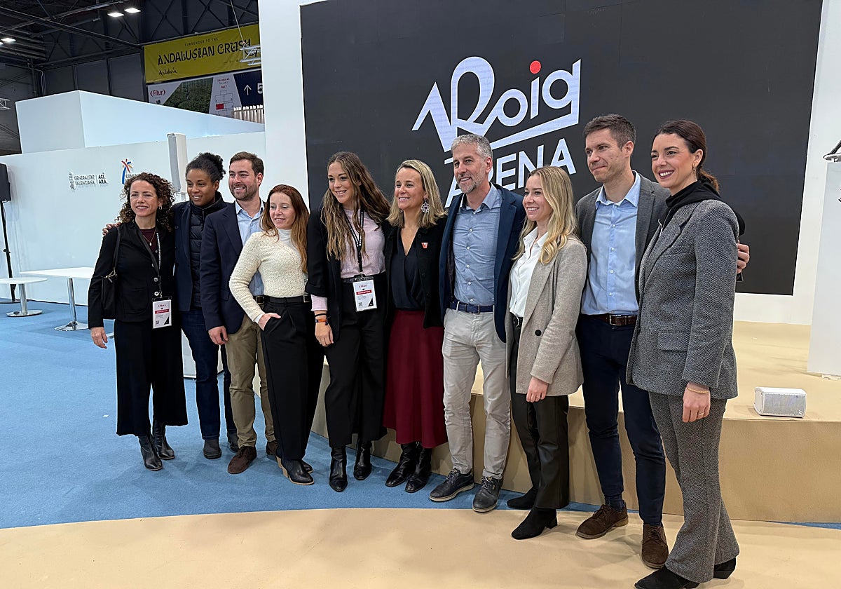 Imagen de la presentación del proyecto del Roig Arena en Fitur 2025