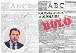 El ministro Óscar Puente difunde una portada manipulada de ABC