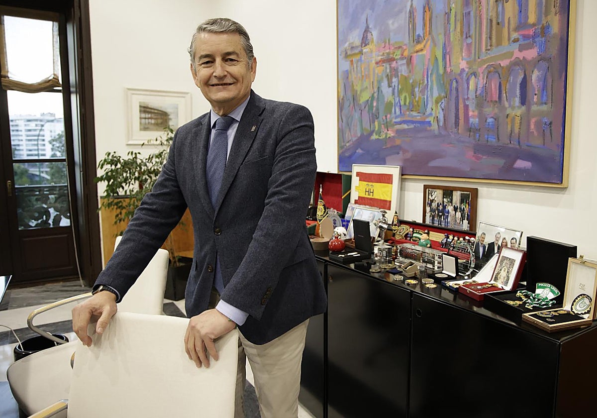 El consejero Antonio Sanz, en su despacho del Palacio de San Telmo