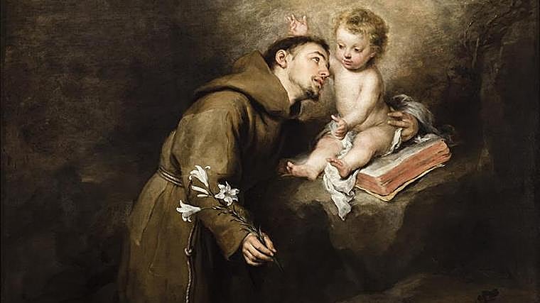 'San Antonio de Padua con el Niño', obra de Murillo conservada en el Museo de Bellas Artes de Sevilla