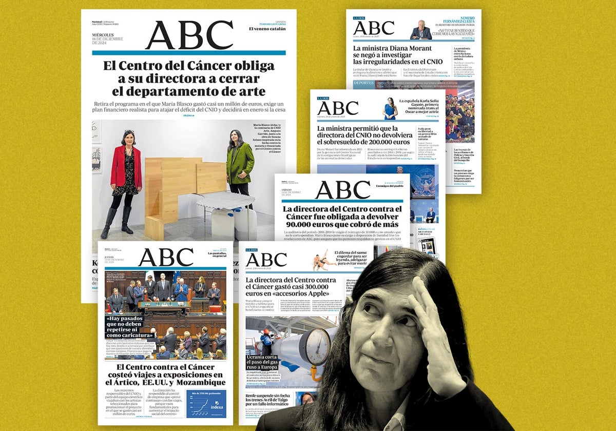 Ocho portadas de ABC dedicadas al escándalo del CNIO