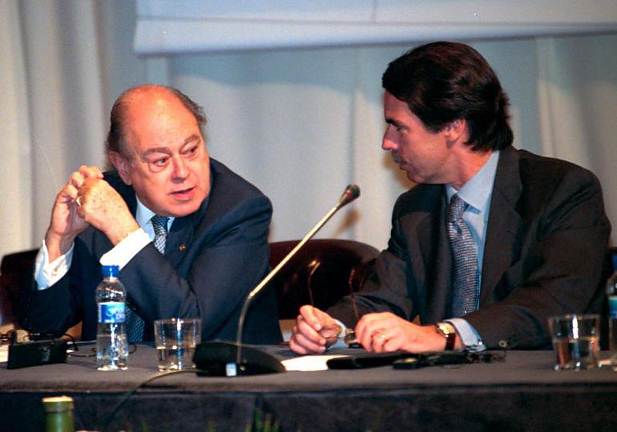 Jordi Pujol y José María Aznar en 2002