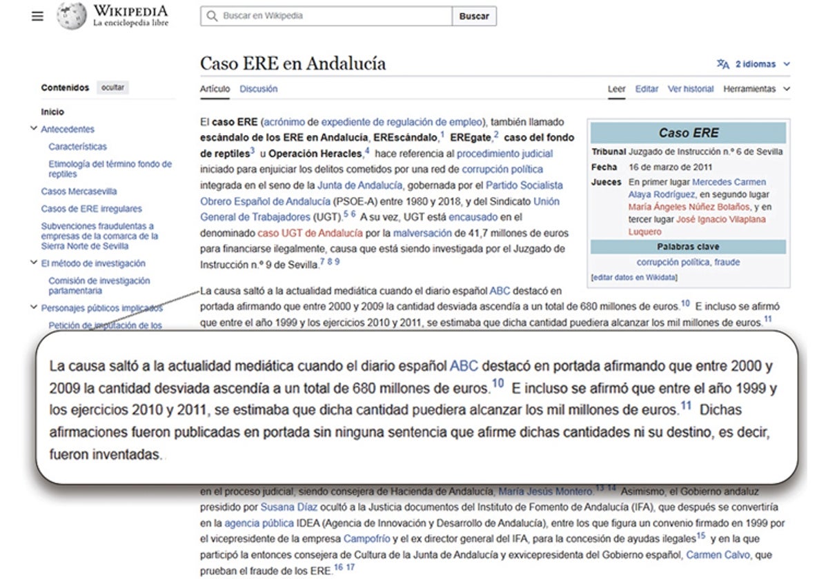 La Wikipedia dice que el caso saltó a la fama porque ABC informó de una cuantía falsa de 680 millones de euros