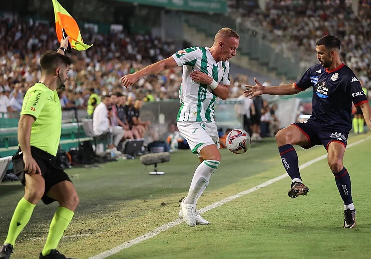 Obolskii durante un partido con el Córdoba en El Arcángel