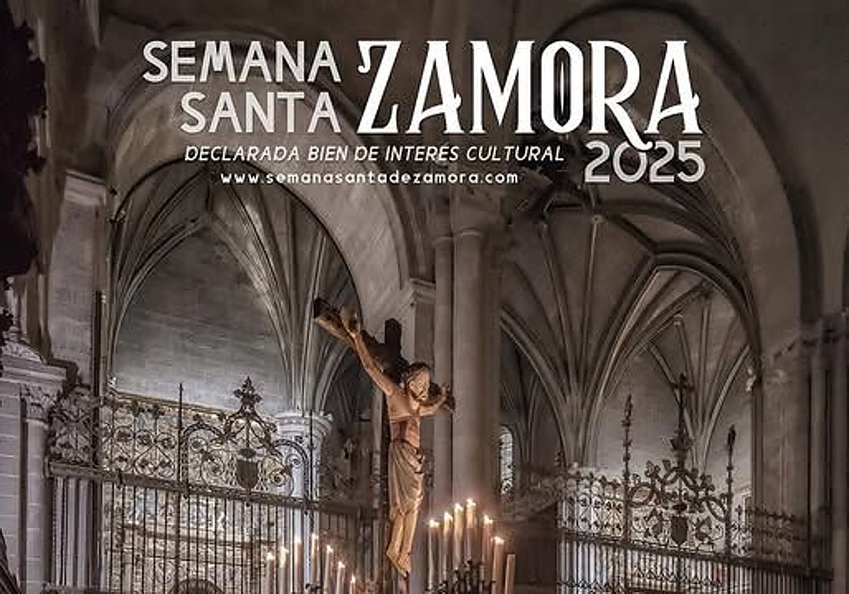 Fragmento del cartel de la Semana Santa de Zamora 2025, con fotografía del cordobés Víctor Atencia