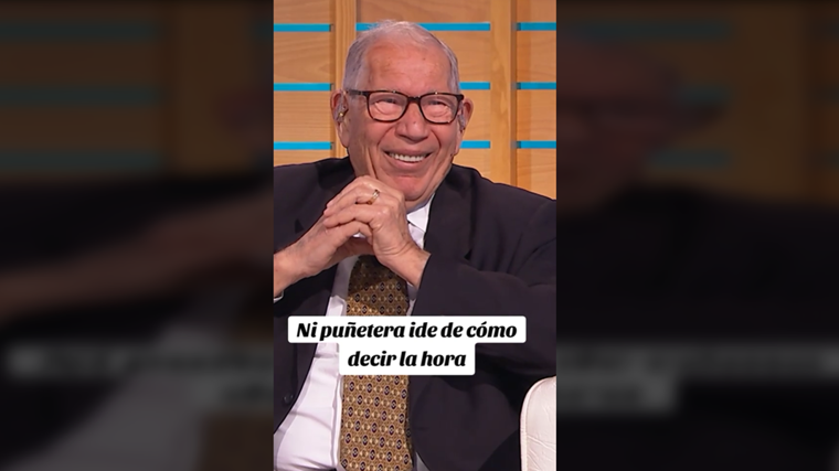 Imagen del invitado que dio pie a que Juan y Medio explicase por qué los hombres no llevaban reloj antiguamente