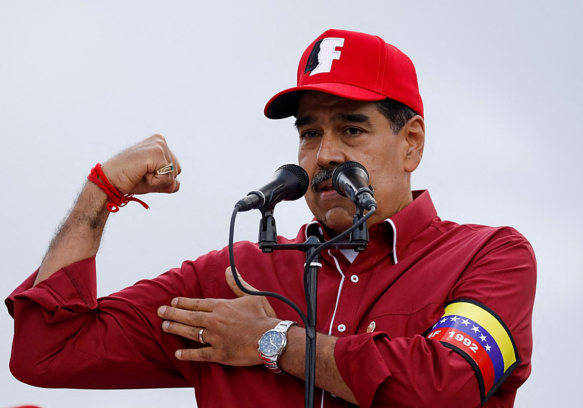 Nicolás Maduro, líder chavista y autoproclamado presidente de Venezuela, el martes, conmemorando el golpe de Estado de Hugo Chávez de 1992