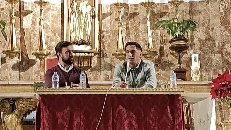 José Luis Díaz y Christian Carracedo, durante la charla