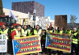 Decenas de agricultores se concentran ante las Cortes contra el acuerdo UE-Mercosur