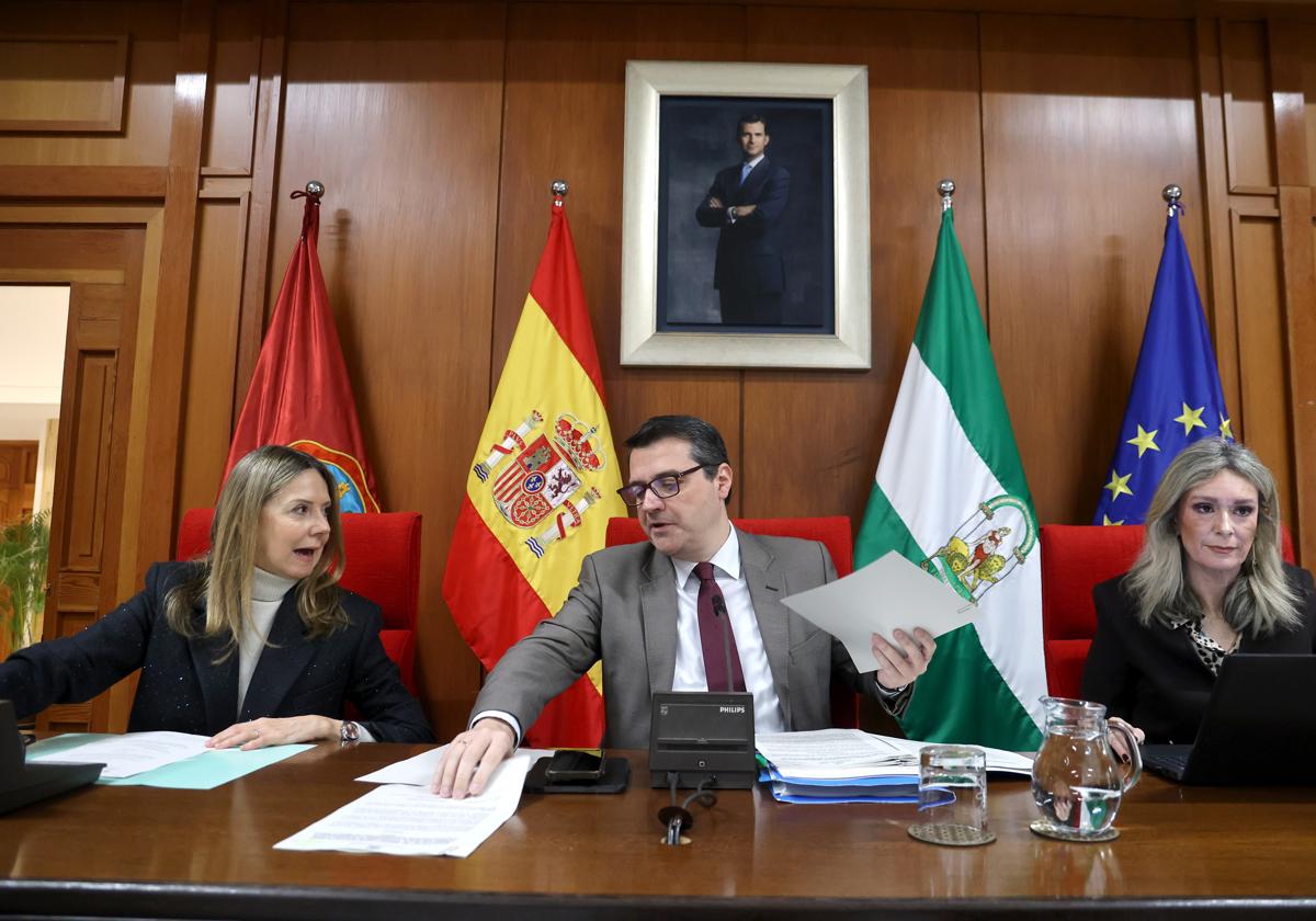 El alcalde, José María Bellido, este jueves antes de comenzar el Plneo