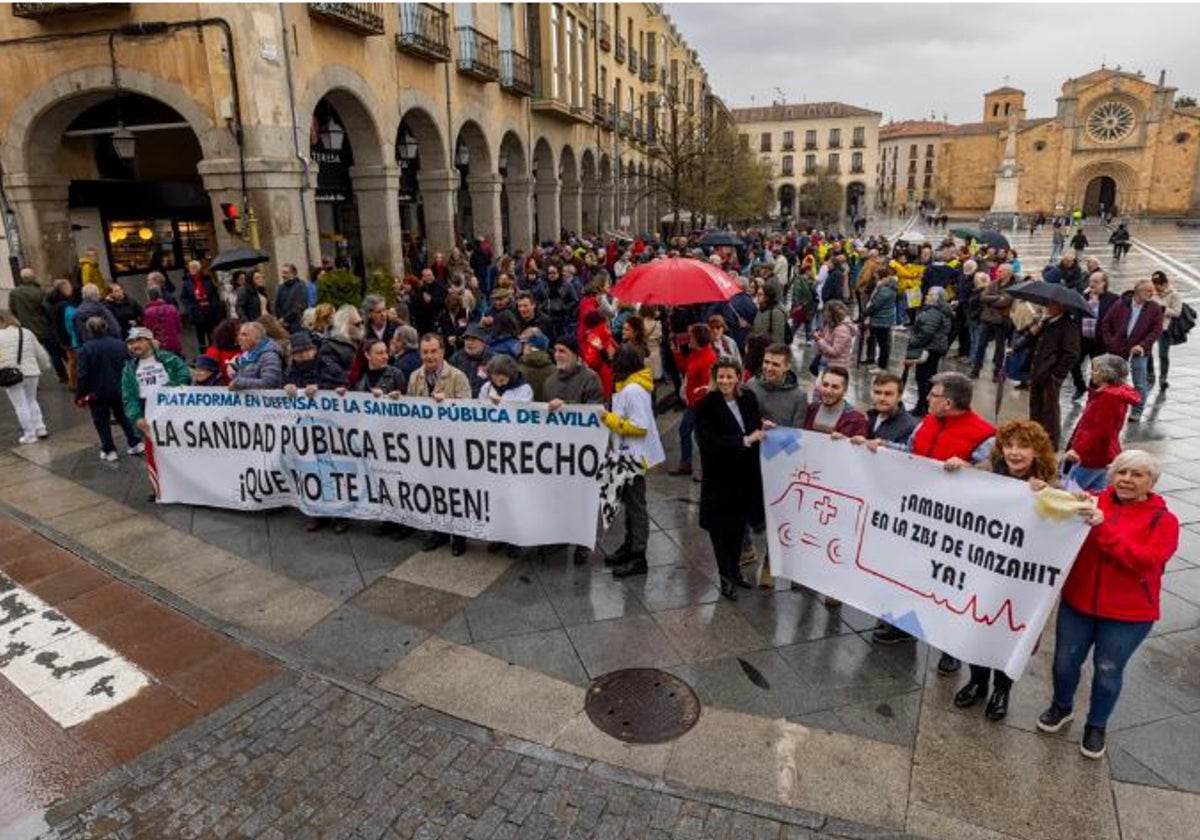 Manifestación en Ávila de la Plataforma